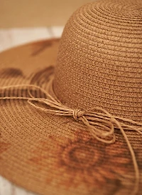Sunflower Motif Sun Hat