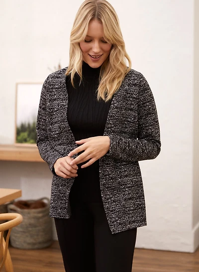 Veste ouverte en tweed