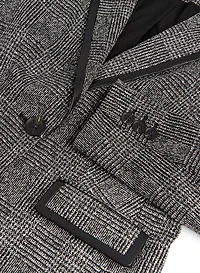Veste à col cranté et motif pied-de-poule