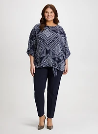 Blouse à motif paisley et pantalon longueur cheville 