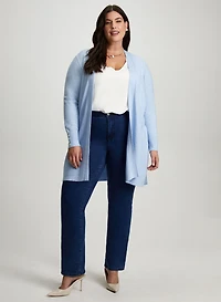 Stitch Detail Cardigan, Sleeveless Blouse & Jeans