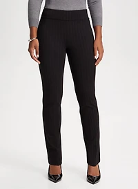 Pantalon à enfiler fines rayures