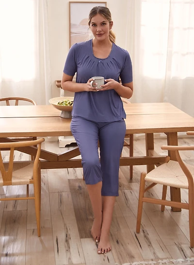 Ensemble pyjama à motif en zigzag
