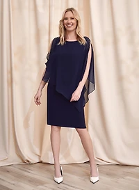 Robe poncho à détails en strass