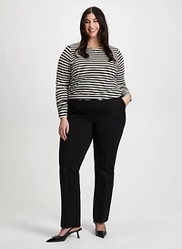 Striped Top & Straight Leg Pants