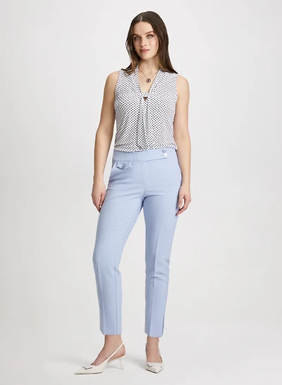 Haut à pois et pantalon coupe Cité 