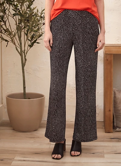 Pull-On Dot Print Pants
