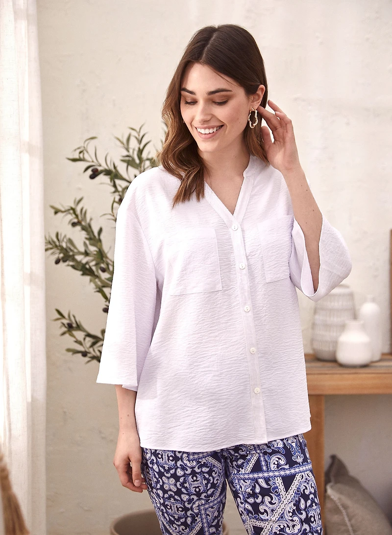 Chemisier à effet froissé et détail sequins