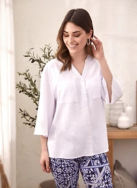 Chemisier à effet froissé et détail sequins