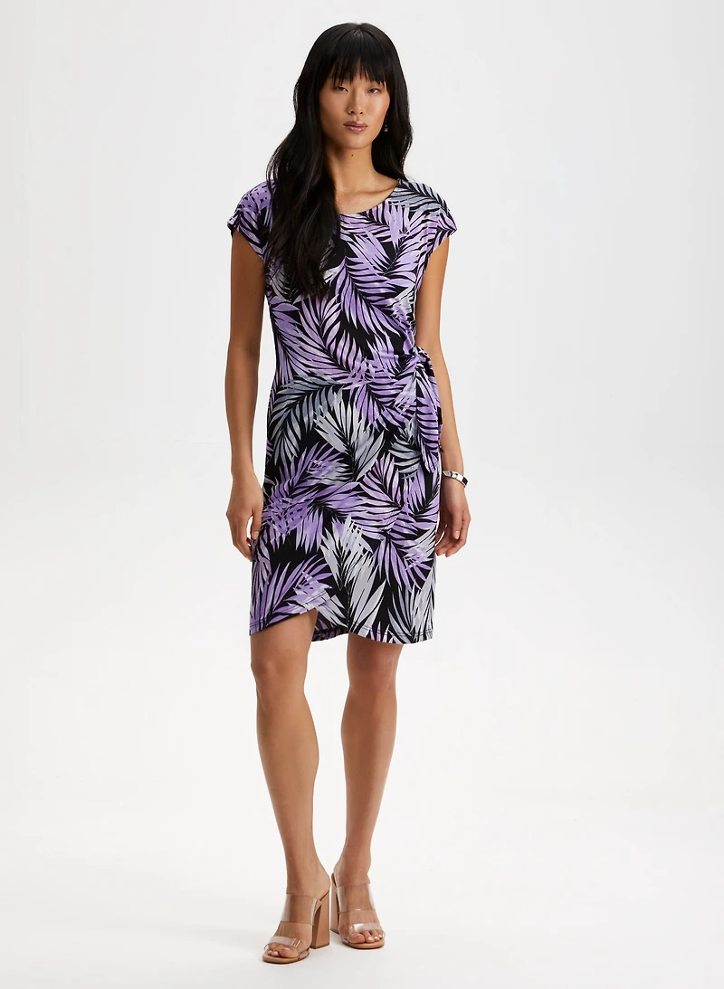 Robe à motif de feuilles palmier