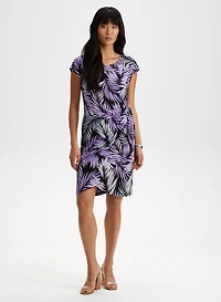 Robe à motif de feuilles palmier