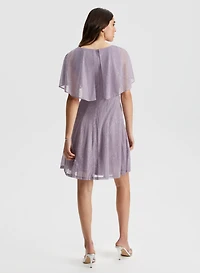 Robe pailletée à cape