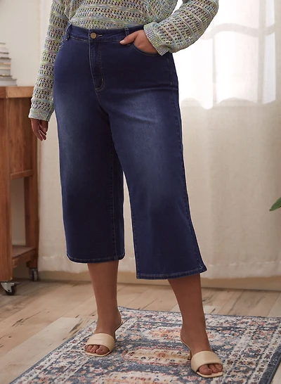 Wide Leg Gaucho Jeans