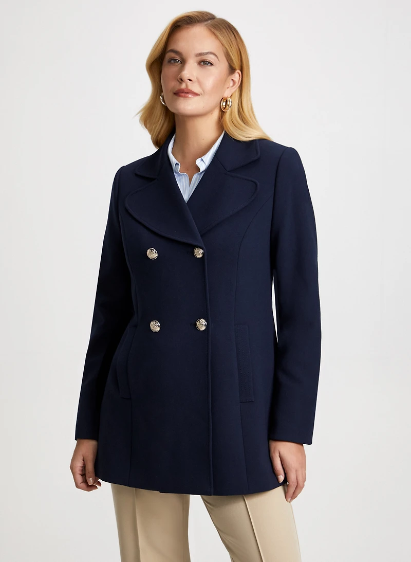 Manteau mi-long en tricotine