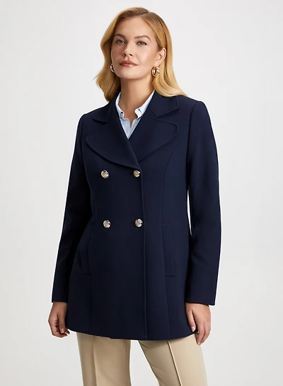 Manteau mi-long en tricotine