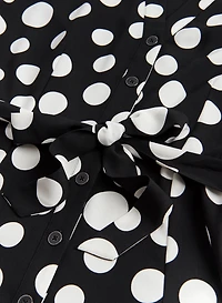 Polka Dot Print Shirt Dress