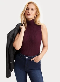 Sleeveless Turtleneck Sweater