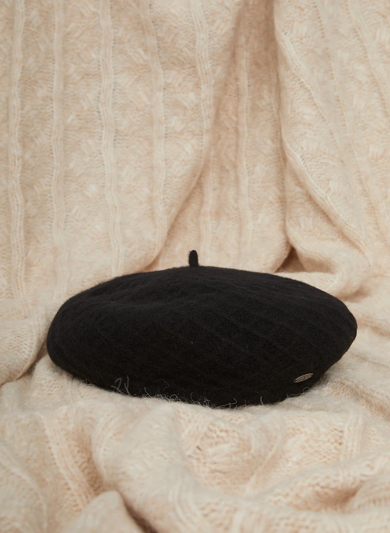 Béret texturé en laine
