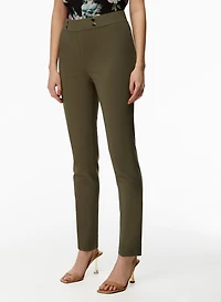 Pull-On Button Detail Pants