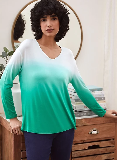 Ombré Long Sleeve Tee
