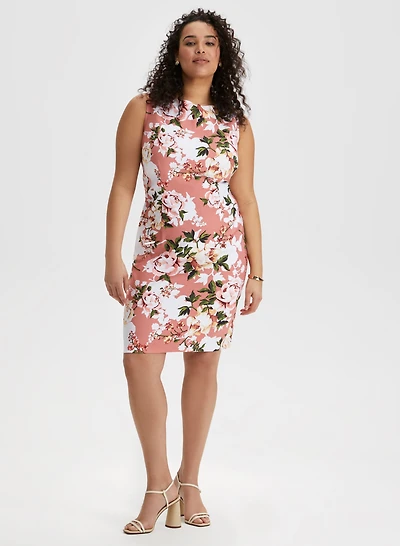 Robe sans manches à motif floral