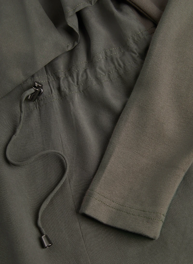 Cardigan ouvert à effet drapé