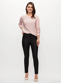 Sequin Sweater & Coated Jeans
