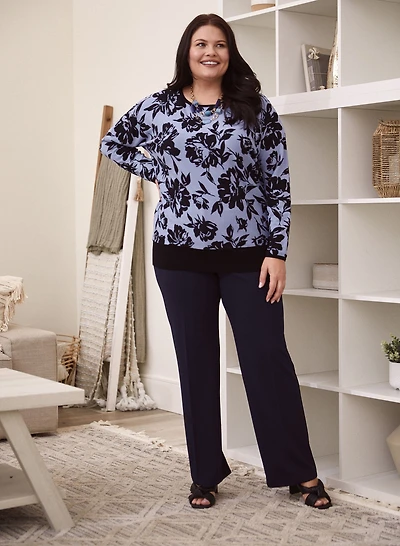 Floral Print Sweater