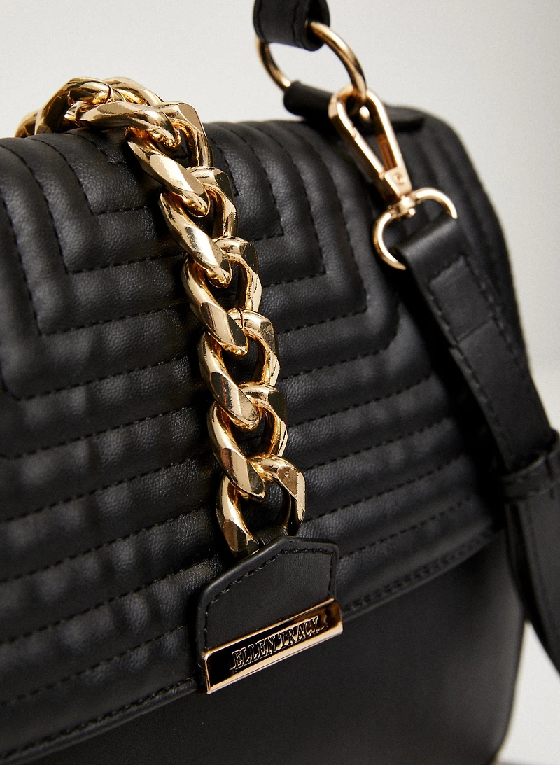 Quilted Chain Detail Satchel