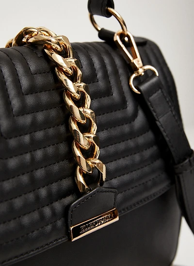 Sac fourre-tout matelassé avec chaîne