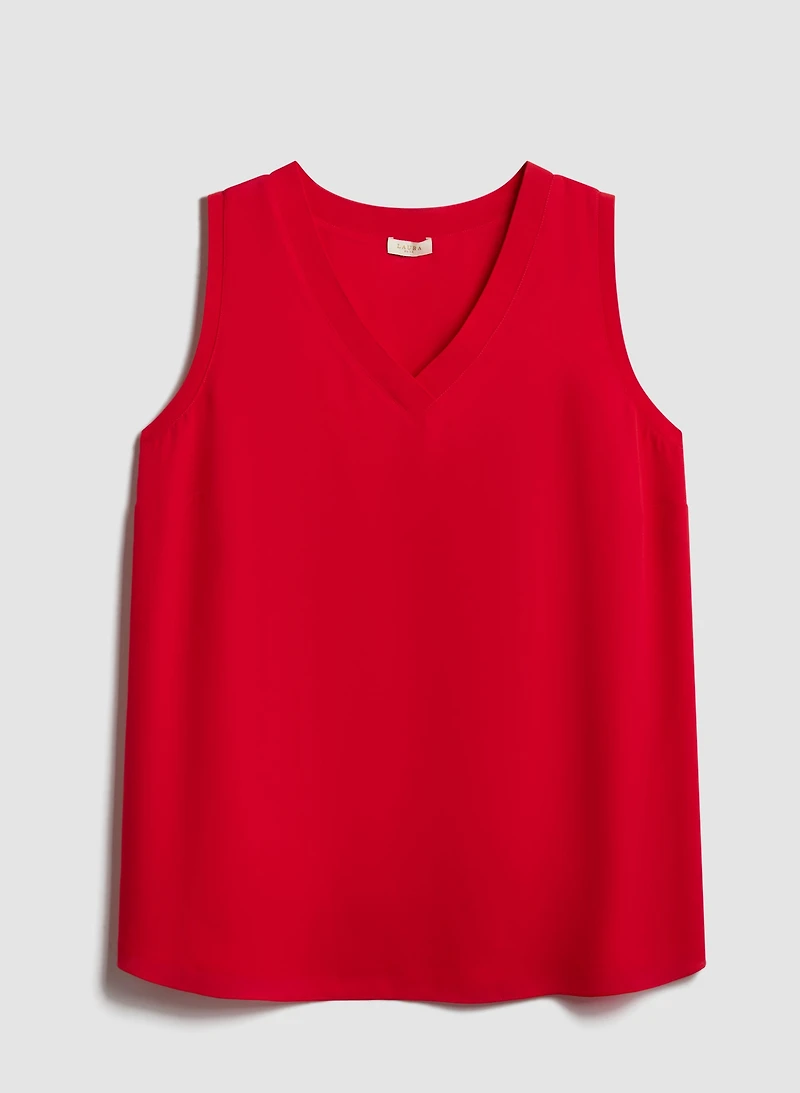 Blouse sans manches à col en V