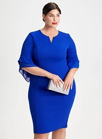 Tiered Chiffon Sleeve Dress