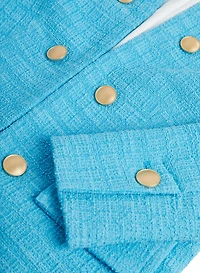 Button Detail Bouclé Jacket