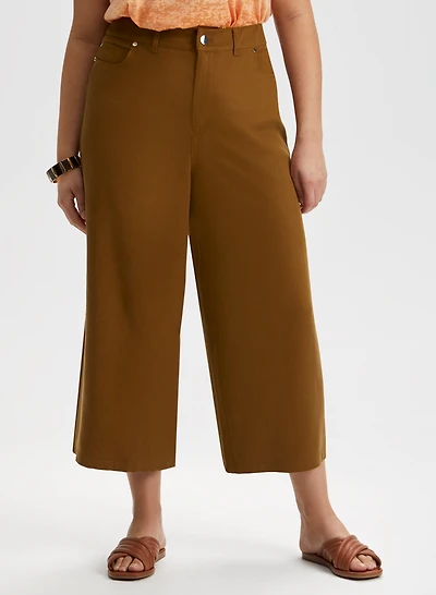 Pantalon style gaucho en tencel