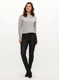 Pearl Detail Sweater & Coated Jeans