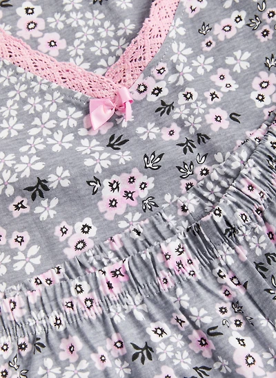 Floral Print Cotton Pyjama Set