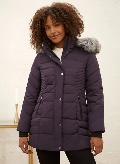 Vegan Down Quilted Coat