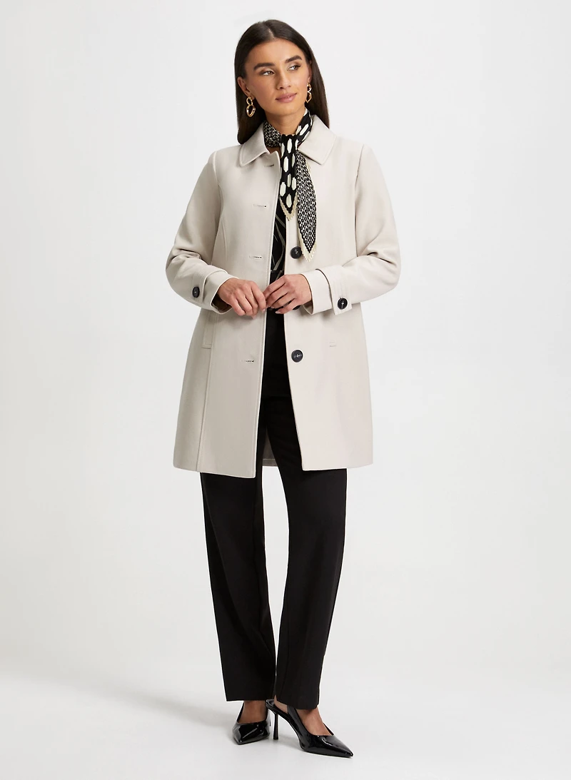 Trench en tricotine et pantalon large