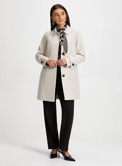 Trench en tricotine et pantalon large