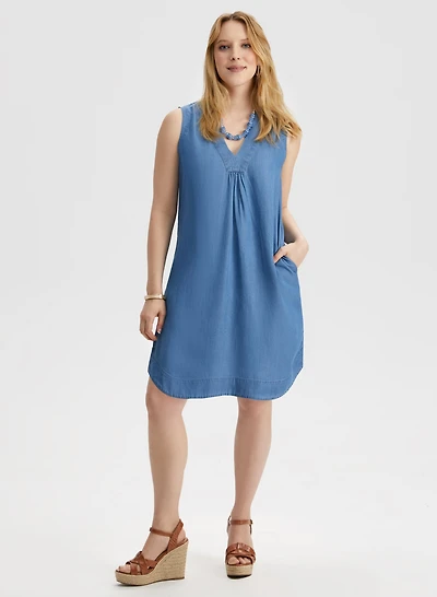 Robe sans manches en tencel