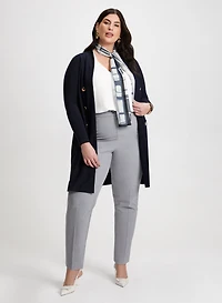 Decorative Button Cardigan & Bi-Stretch Pants