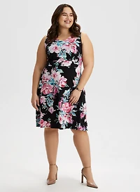 Robe sans manches à motif floral