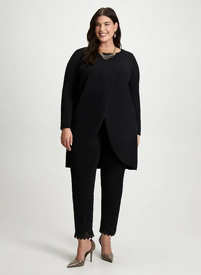 Layered Tunic Top & Lace Hem Pants