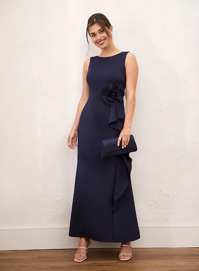 Robe de soirée à volants en cascade