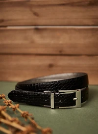 Ceinture réversible à deux tons