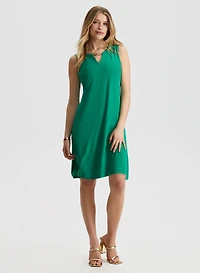 Robe en jersey à encolure fendue et chaîne