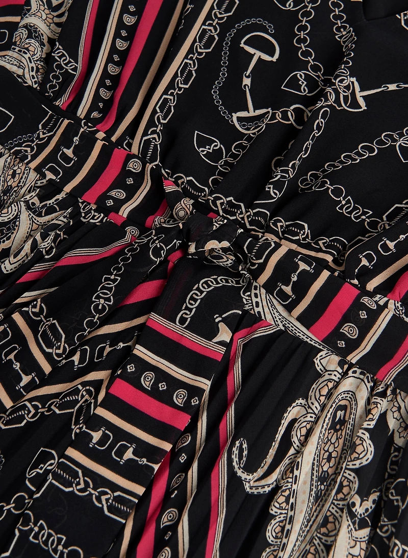 Robe midi à motif paisley