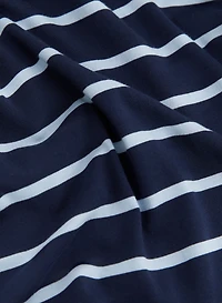 Stripe Print 3/4 Sleeve Tee