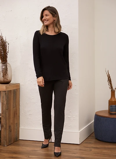 Long Sleeve Seam Detail Top