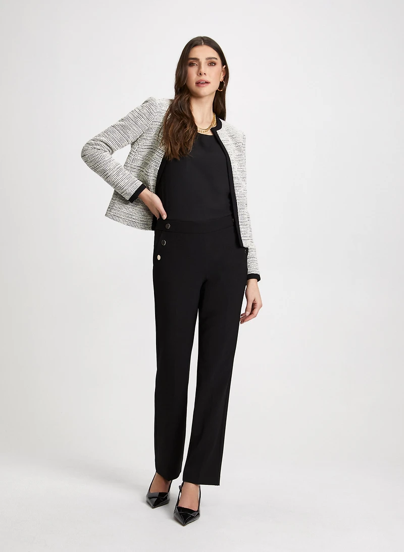 Veste en tissu bouclé et haut sans manches